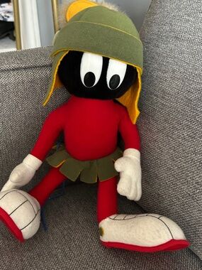 Vintage 1991 Marvin the Martian Plush Doll 12" - Looney Tunes 24K Company Bendab